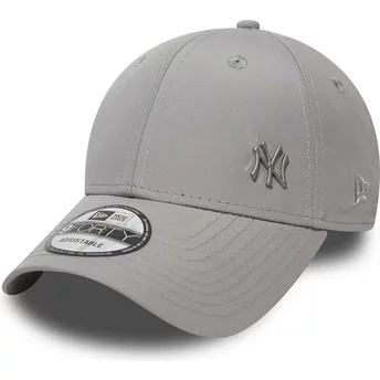 Wyginięta czapka szara z regulacją 9FORTY Flawless Logo New York Yankees MLB New Era