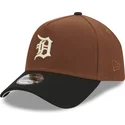 czapki-curva-brazowy-snapback-9forty-a-frame-harvest-detroit-tigers-mlb-new-era