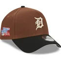 czapki-curva-brazowy-snapback-9forty-a-frame-harvest-detroit-tigers-mlb-new-era