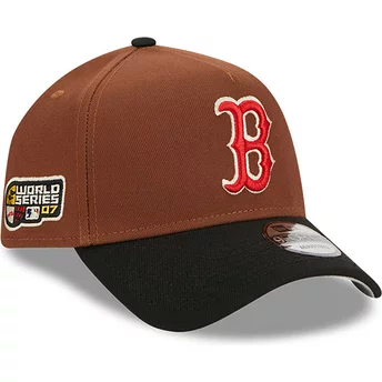 Brązowa i czarna czapka snapback 9FORTY A Frame Harvest Boston Red Sox MLB od New Era z zakrzywionym daszkiem