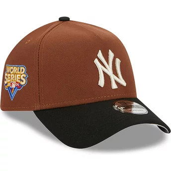 Czarne i brązowe snapback 9FORTY A Frame Harvest z zakrzywionym daszkiem New York Yankees MLB od New Era