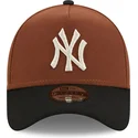 czapki-curva-brazowy-snapback-9forty-a-frame-harvest-new-york-yankees-mlb-new-era