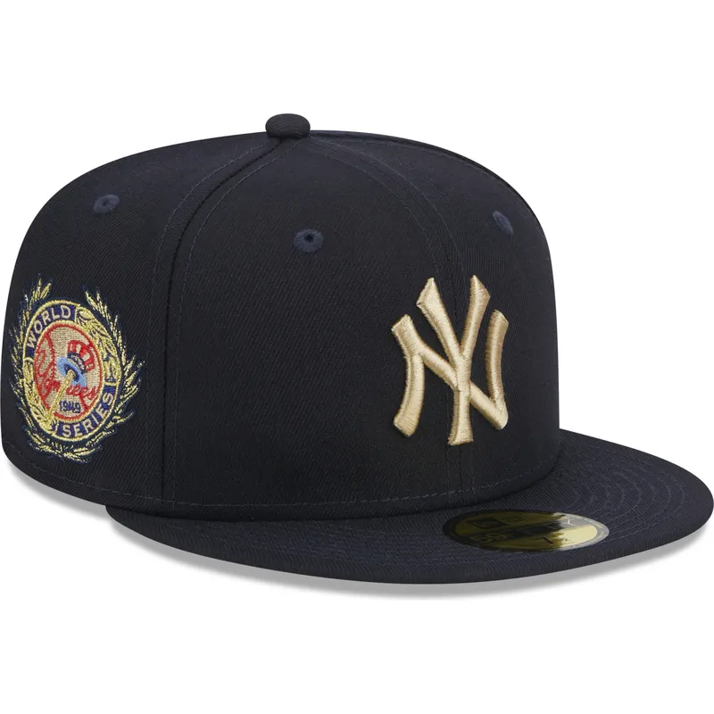 czapki-plana-granatowy-dopasowany-59fifty-laurel-sidepatch-new-york-yankees-mlb-new-era