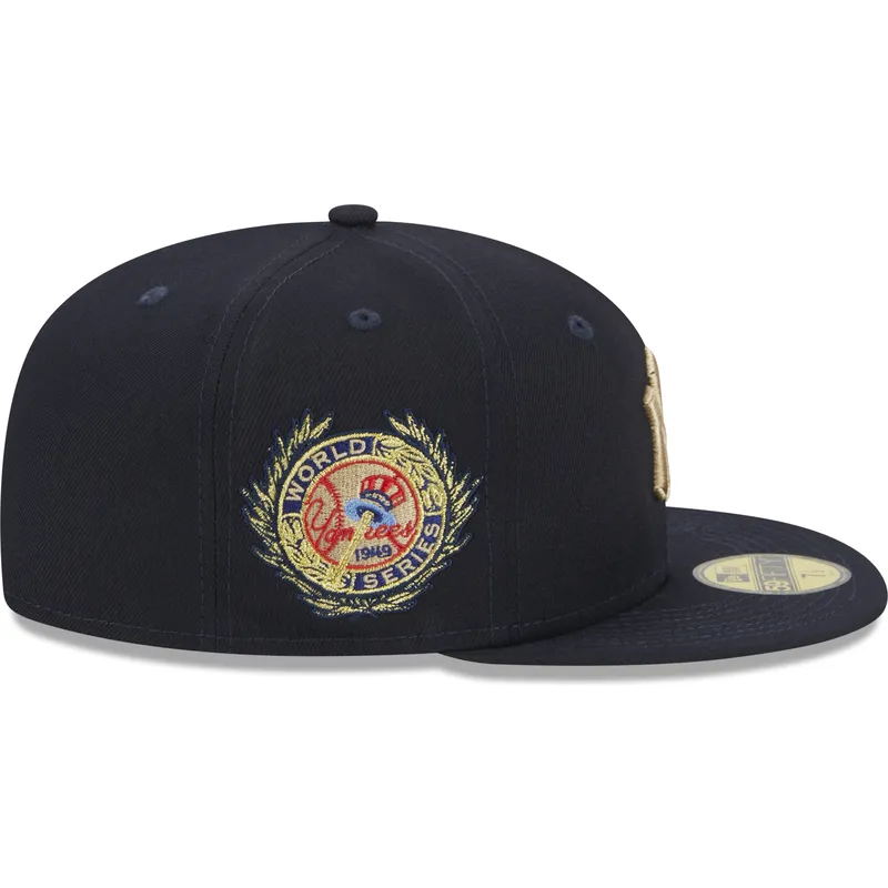 czapki-plana-granatowy-dopasowany-59fifty-laurel-sidepatch-new-york-yankees-mlb-new-era