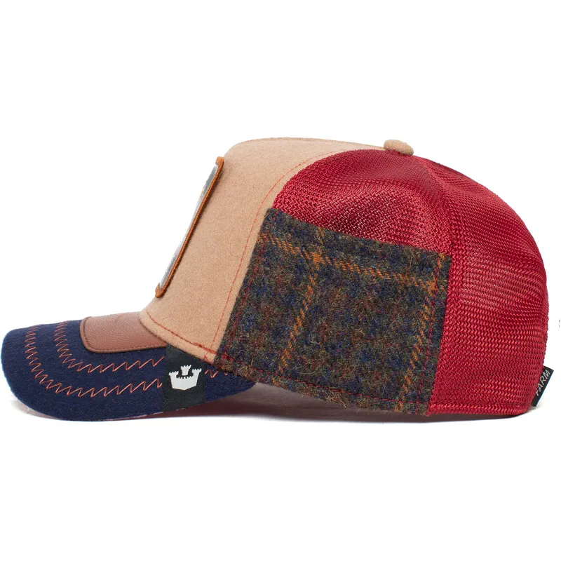 czapka-trucker-brazowa-i-granatowa-osiol-detention-seeker-ass-play-the-farm-od-goorin-bros