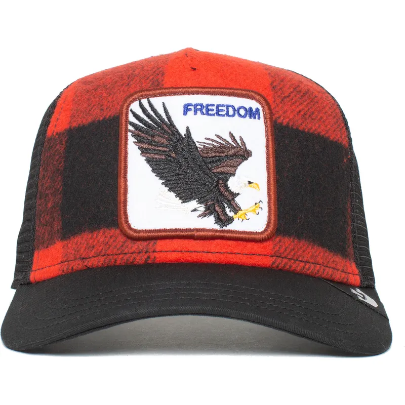 czapka-trucker-czerwono-czarna-orzel-freedom-ski-free-the-farm-goorin-bros
