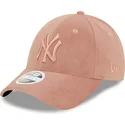 czapki-curva-roz-tasma-regulowana-9forty-velour-new-york-yankees-mlb-new-era