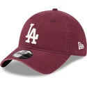bordowa-czapka-z-zakrzywionym-daszkiem-regulowana-9twenty-league-essential-los-angeles-dodgers-mlb-od-new-era