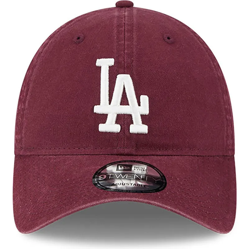 czapki-curva-czerwony-tasma-regulowana-granate-9twenty-league-essential-los-angeles-dodgers-mlb-new-era