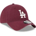 bordowa-czapka-z-zakrzywionym-daszkiem-regulowana-9twenty-league-essential-los-angeles-dodgers-mlb-od-new-era