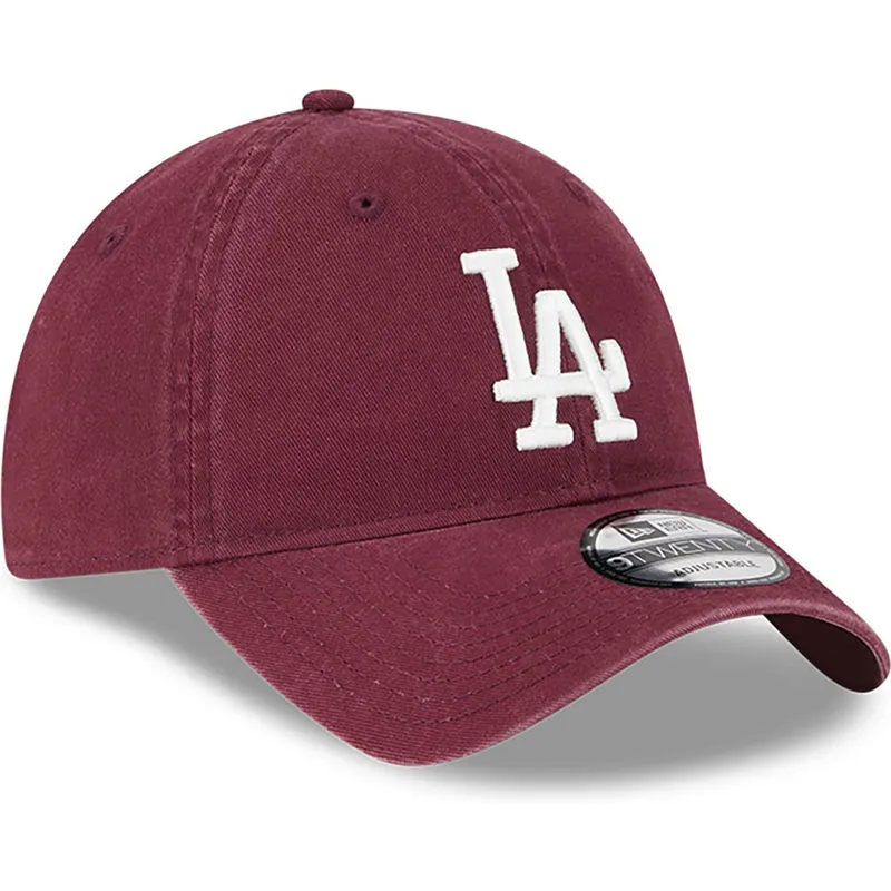 czapki-curva-czerwony-tasma-regulowana-granate-9twenty-league-essential-los-angeles-dodgers-mlb-new-era