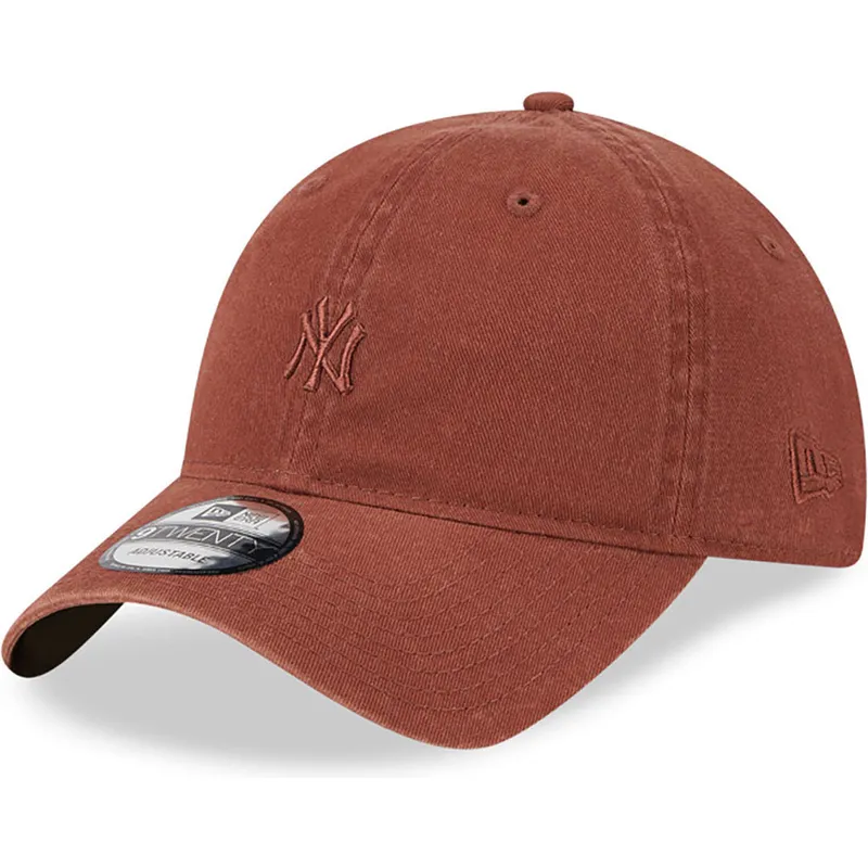czapki-curva-brazowy-tasma-regulowana-9twenty-mini-new-york-yankees-mlb-new-era
