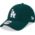 czapki-curva-zielony-tasma-regulowana-9forty-essential-melton-wool-los-angeles-dodgers-mlb-new-era