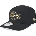 czarna-zakrzywiona-czapka-snapback-a-frame-foil-pack-los-angeles-lakers-nba-od-new-era