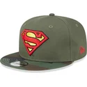 czapki-plana-zielony-snapback-dla-dziecka-camuflaje-9fifty-superman-dc-comics-new-era