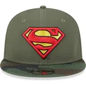 czapki-plana-zielony-snapback-dla-dziecka-camuflaje-9fifty-superman-dc-comics-new-era