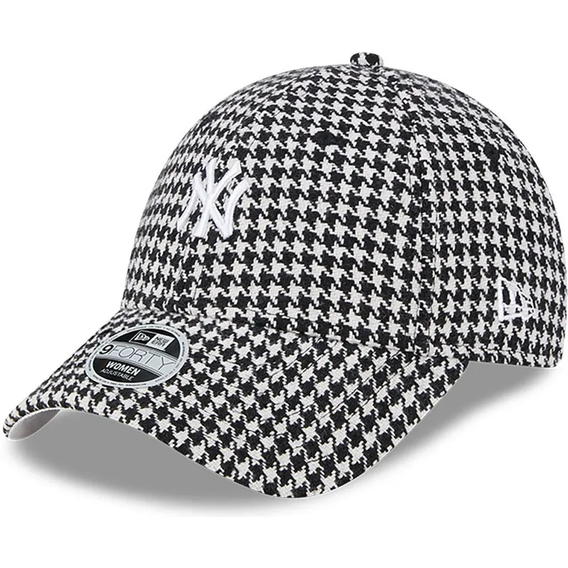 czapki-curva-czarny-tasma-regulowana-9forty-houndstooth-new-york-yankees-mlb-new-era czapki-curva-czarny-tasma-regulowana-9forty-houndstooth-new-york-yankees-mlb-new-era