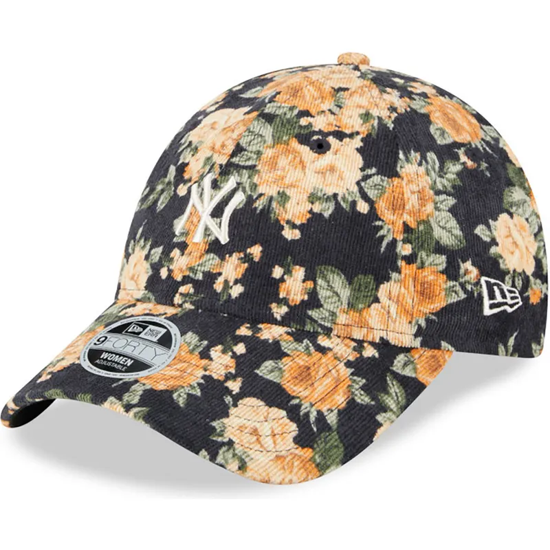 czapki-curva-granatowy-tasma-regulowana-9forty-floral-cord-new-york-yankees-mlb-new-era