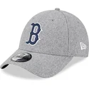 czapki-curva-szary-tasma-regulowana-9forty-essential-melton-wool-boston-red-sox-mlb-new-era