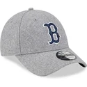 czapki-curva-szary-tasma-regulowana-9forty-essential-melton-wool-boston-red-sox-mlb-new-era