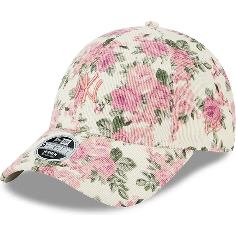 czapki-curva-bezowy-tasma-regulowana-rosa-9forty-floral-cord-new-york-yankees-mlb-new-era czapki-curva-bezowy-tasma-regulowana-rosa-9forty-floral-cord-new-york-yankees-mlb-new-era