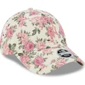 czapki-curva-bezowy-tasma-regulowana-rosa-9forty-floral-cord-new-york-yankees-mlb-new-era