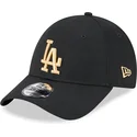 czapki-curva-czarny-tasma-regulowana-dorado-9forty-league-essential-los-angeles-dodgers-mlb-new-era