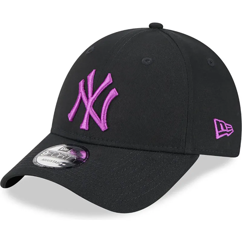 czapki-curva-czarny-tasma-regulowana-9forty-league-essential-new-york-yankees-mlb-new-era