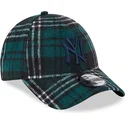 czapki-curva-zielony-tasma-regulowana-9forty-check-new-york-yankees-mlb-new-era