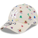 bezowa-zakrzywiona-czapka-regulowana-dla-dziecka-9forty-festive-new-york-yankees-mlb-od-new-era
