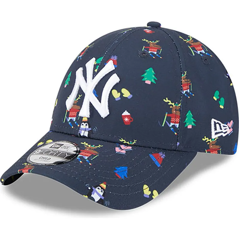 czapki-curva-granatowy-tasma-regulowana-dla-dziecka-9forty-festive-new-york-yankees-mlb-new-era