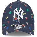 regulowana-granatowa-czapka-z-zakrzywionym-daszkiem-dla-dzieci-9forty-festive-new-york-yankees-mlb-od-new-era