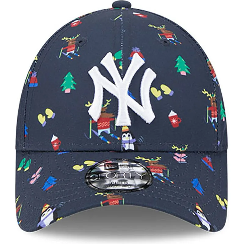 czapki-curva-granatowy-tasma-regulowana-dla-dziecka-9forty-festive-new-york-yankees-mlb-new-era
