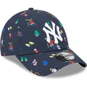 regulowana-granatowa-czapka-z-zakrzywionym-daszkiem-dla-dzieci-9forty-festive-new-york-yankees-mlb-od-new-era