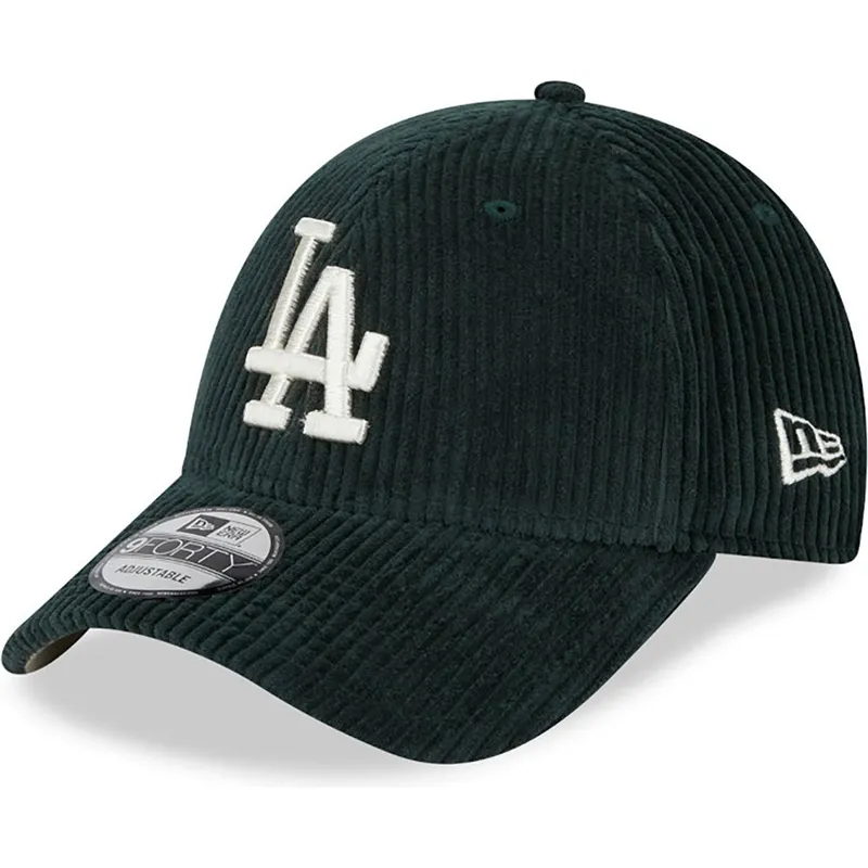 czapki-curva-zielony-tasma-regulowana-9forty-wide-cord-los-angeles-dodgers-mlb-new-era