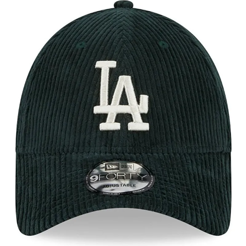 czapki-curva-zielony-tasma-regulowana-9forty-wide-cord-los-angeles-dodgers-mlb-new-era