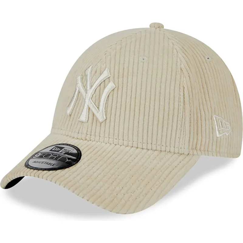 czapki-curva-bezowy-tasma-regulowana-9forty-wide-cord-new-york-yankees-mlb-new-era