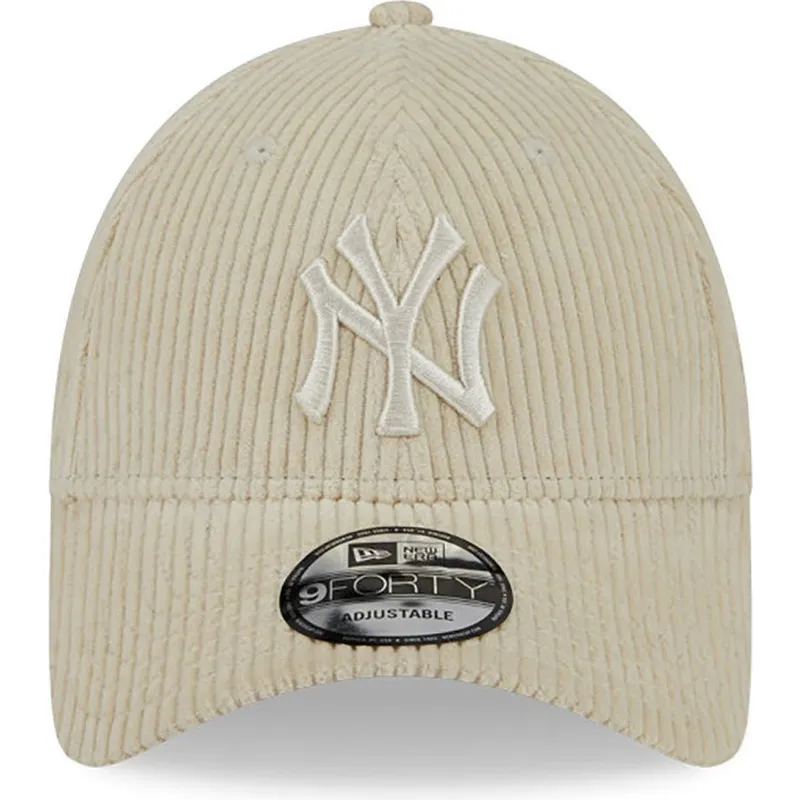 czapki-curva-bezowy-tasma-regulowana-9forty-wide-cord-new-york-yankees-mlb-new-era