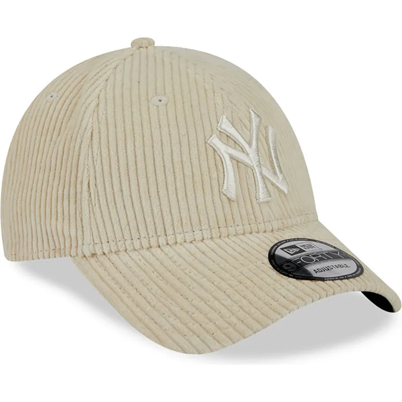 czapki-curva-bezowy-tasma-regulowana-9forty-wide-cord-new-york-yankees-mlb-new-era