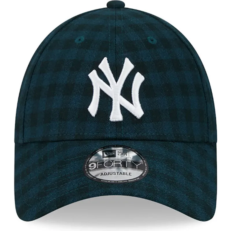 czapki-curva-zielony-tasma-regulowana-9forty-flannel-new-york-yankees-mlb-new-era