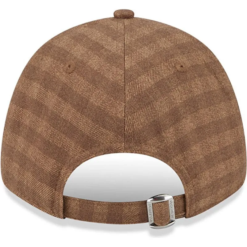 regulowana-brazowa-czapka-z-zakrzywionym-daszkiem-9forty-flannel-los-angeles-dodgers-mlb-od-new-era