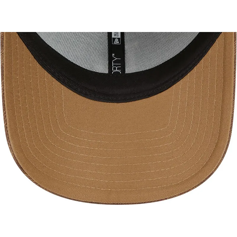 czapki-curva-brazowy-tasma-regulowana-9forty-flannel-los-angeles-dodgers-mlb-new-era