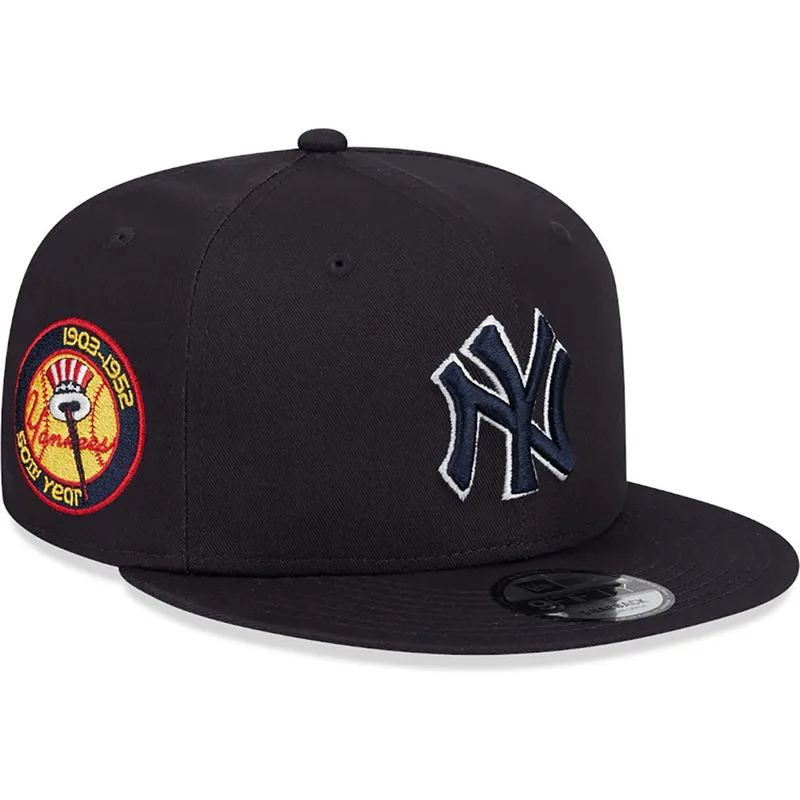 granatowa-plaska-czapka-snapback-z-granatowym-logo-9fifty-side-patch-script-new-york-yankees-mlb-new-era
