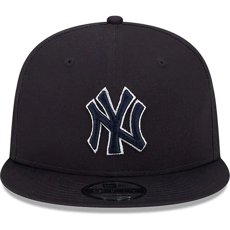 granatowa-plaska-czapka-snapback-z-granatowym-logo-9fifty-side-patch-script-new-york-yankees-mlb-new-era
