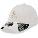 bezowa-czapka-z-zakrzywionym-daszkiem-i-regulacja-z-bezowym-logo-9forty-repreve-outline-los-angeles-dodgers-mlb-marki-new-era