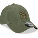 czapki-curva-zielony-tasma-regulowana-9forty-washed-canvas-new-york-yankees-mlb-new-era