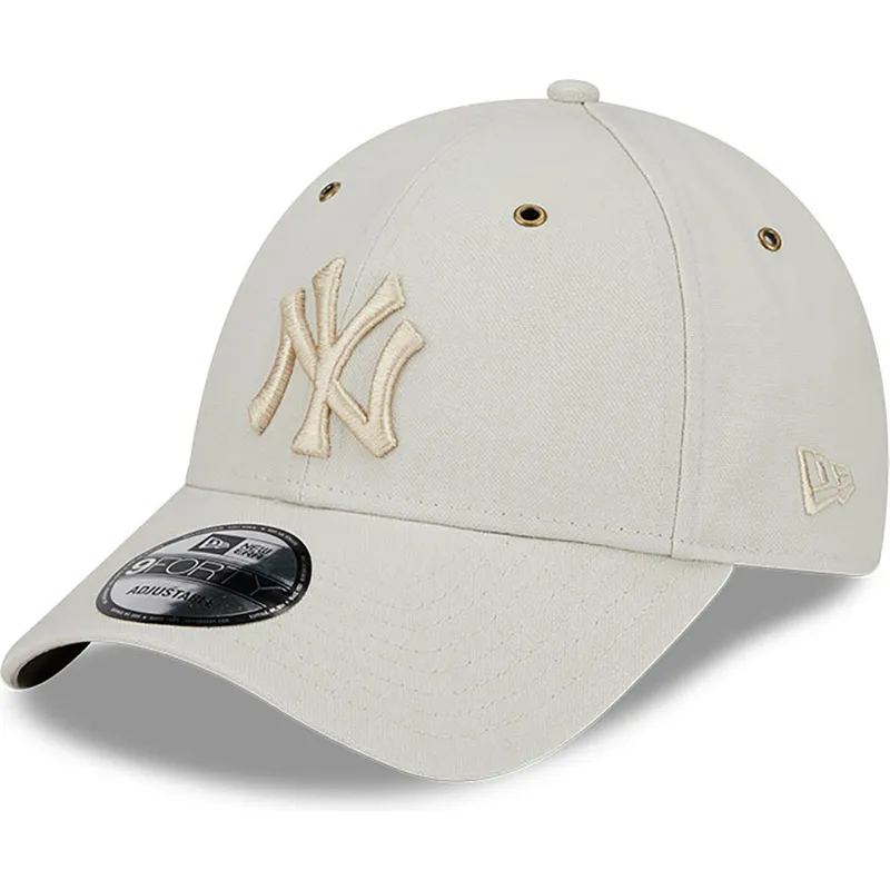 czapki-curva-bezowy-tasma-regulowana-9forty-washed-canvas-new-york-yankees-mlb-new-era