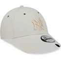 czapki-curva-bezowy-tasma-regulowana-9forty-washed-canvas-new-york-yankees-mlb-new-era