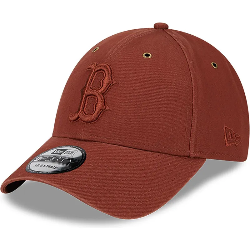 czapki-curva-brazowy-tasma-regulowana-9forty-washed-canvas-boston-red-sox-mlb-new-era