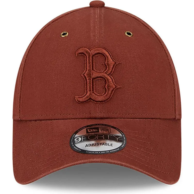 czapki-curva-brazowy-tasma-regulowana-9forty-washed-canvas-boston-red-sox-mlb-new-era